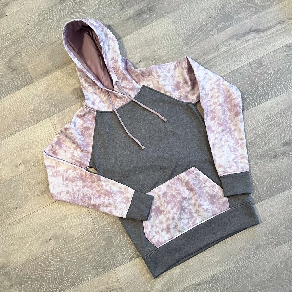 NWOT Empyre Purple Tie Dye Dri Fit Hoodie Small